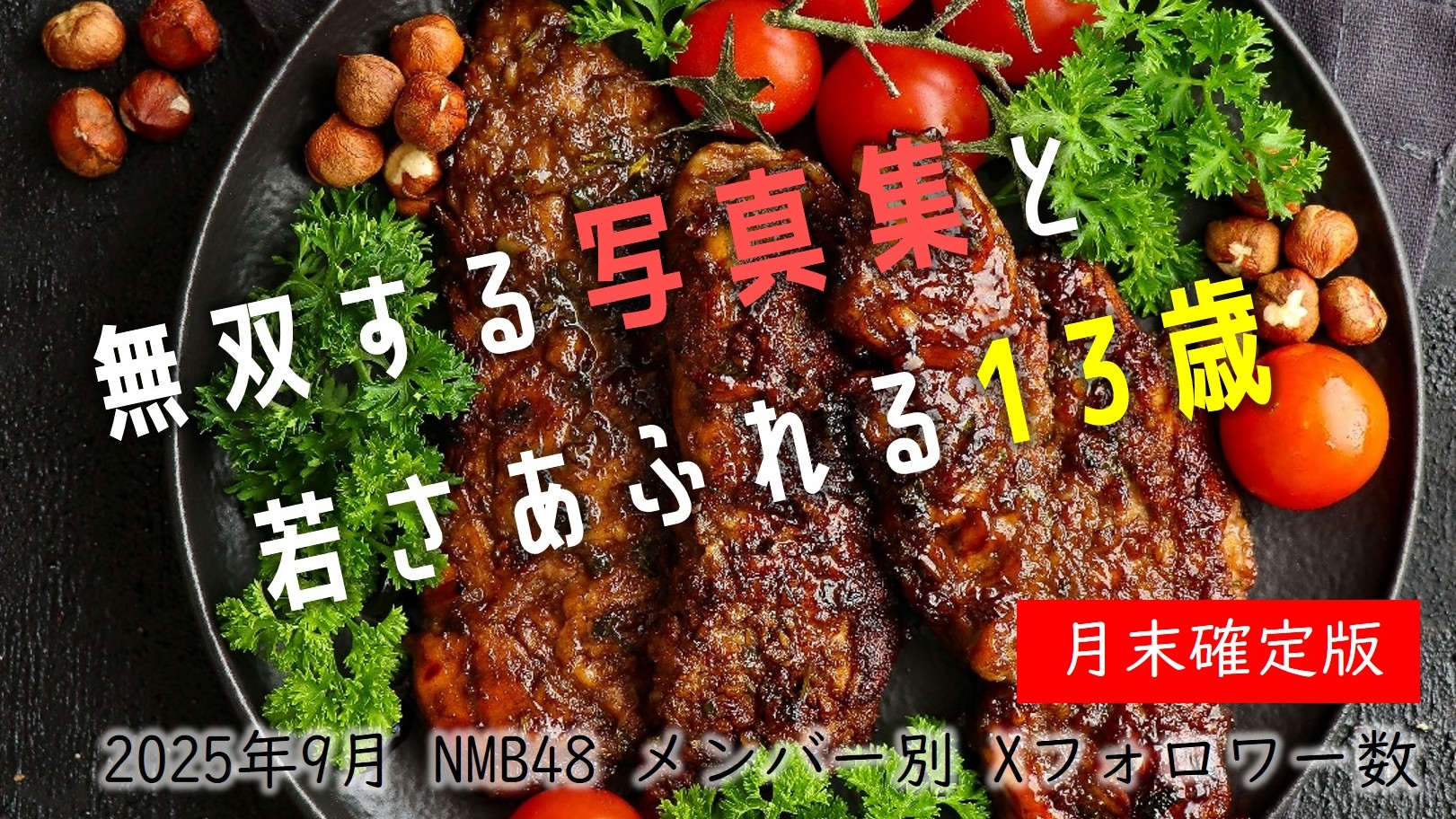 (サムネイル画像)NMB48 メンバー別 X(旧ツイッター)フォロワー数 2025年9月・前半中間報告