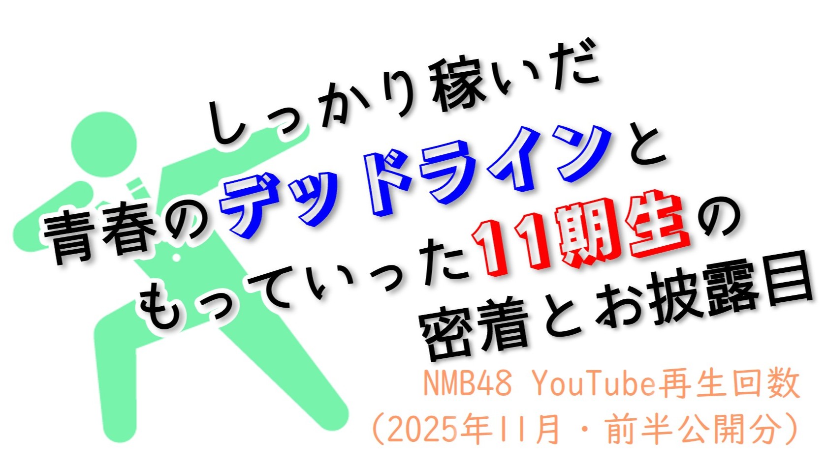(サムネイル画像)NMB48 YouTube再生回数 2025年11月・前半公開分