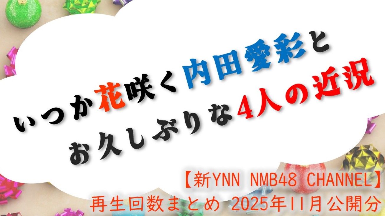 (サムネイル画像)NMB48 ニコニコ動画【新YNN NMB48 CHANNEL】再生回数 2025年11月公開分