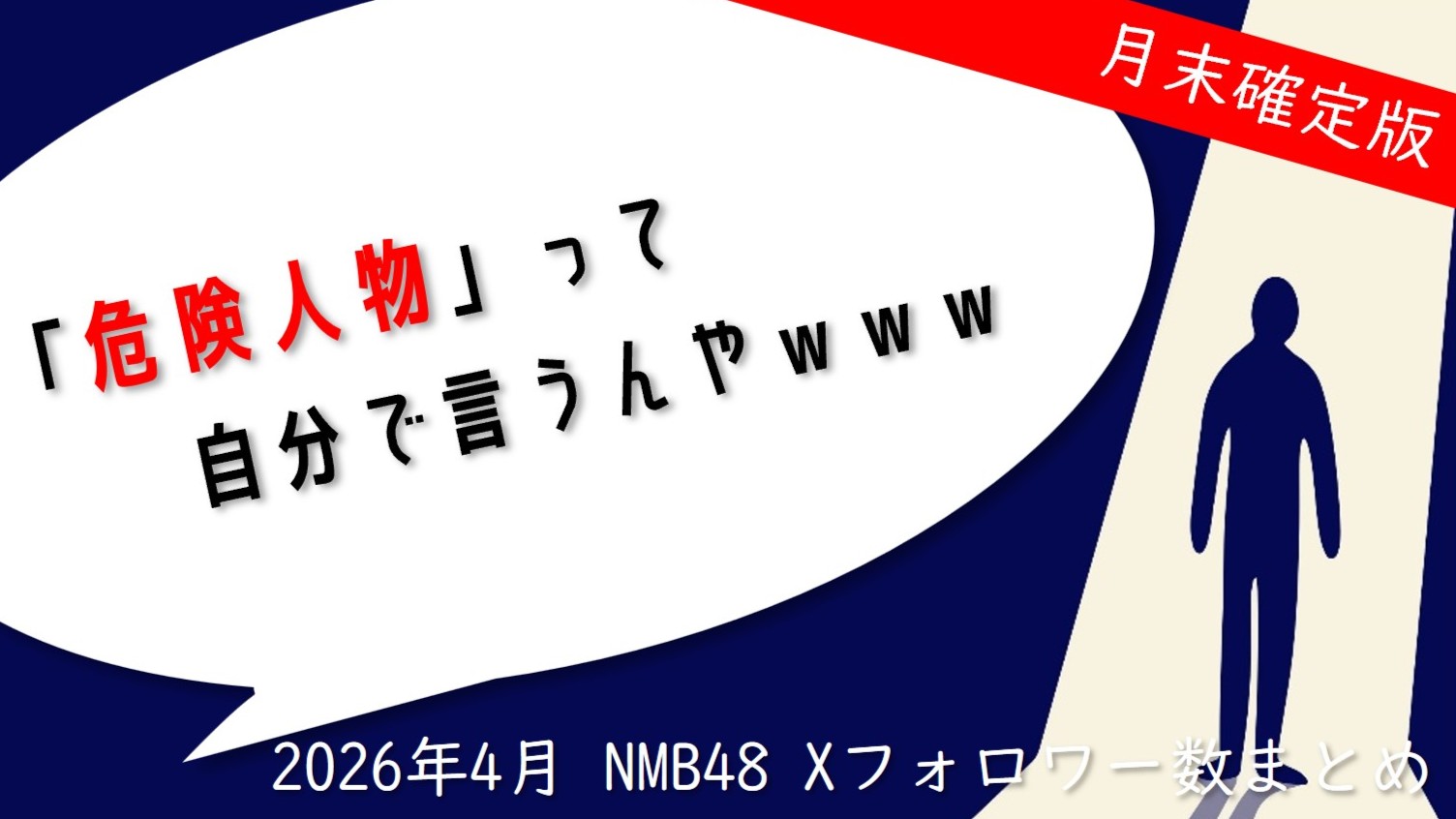 (サムネイル画像)NMB48 メンバー別 X(旧ツイッター)フォロワー数 2026年4月・月末確定版